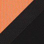 Сетчатый акрил TW-66 оранжевый / Ткань TW-11 черный / Экокожа черный