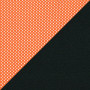 Сетчатый акрил TW-66 оранжевый / Ткань стандарт 15-21 черный